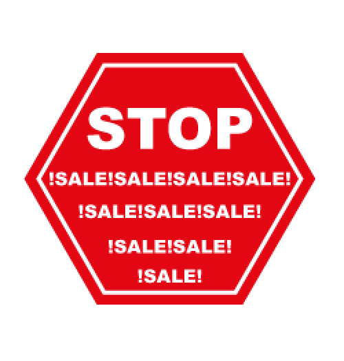 Stop Sale Format 60 x 60 cm