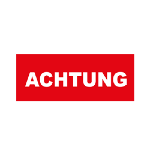 Achtung Format 60 x 20 cm