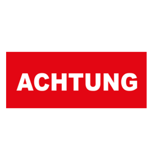 Achtung Format 120 x 40 cm