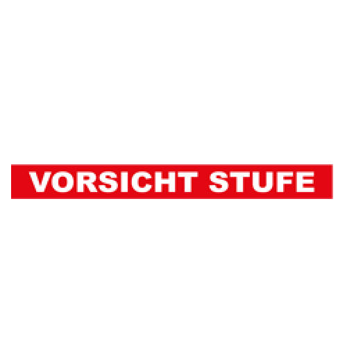 Vorsicht Stufe Format 20 x 8 cm