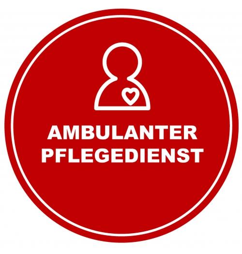 Haftfolie 'Ambulanter Pflegedienst' 40 x 40 cm