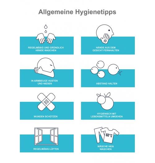 Transparente Klebefolie Hygienetipps A1