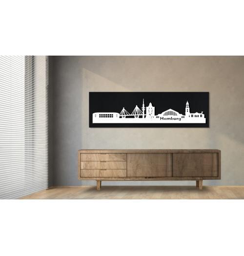 Hamburg schwarz 100 x 25cm