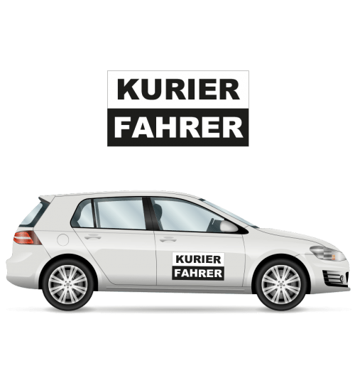 Aufkleber 'Kurierfahrer' 30x16cm