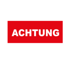 Achtung Format 60 x 20 cm