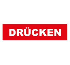 Drücken rot/weiß Format 40 x 10 cm