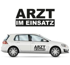 Aufkleber 'Arzt im Einsatz' 40x18cm