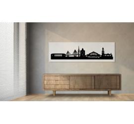 Hamburg weiß 100 x 25cm